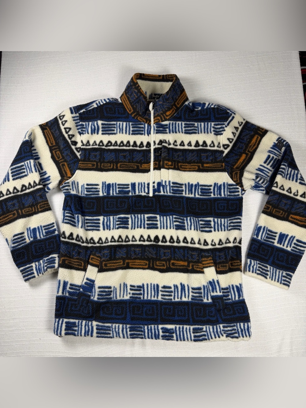 Billabong Adventure Division Recycler Aztec Fleece Pullover Jacket Size L